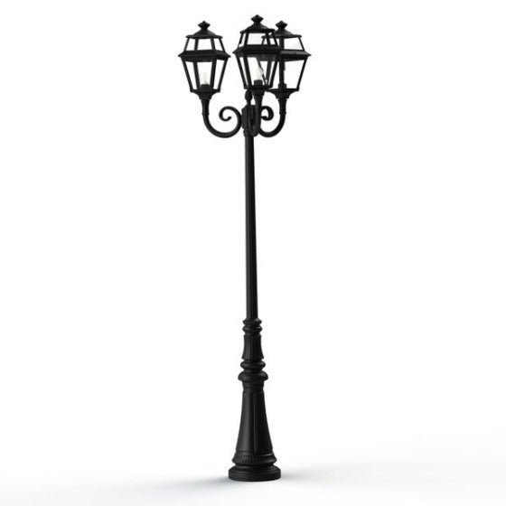 Victorian Triple Lantern Tall Outdoor Floor Lamp IP65 | Roger Pradier Place des Voges 2 M11
