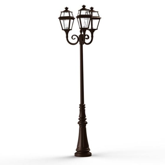 Victorian Triple Lantern Tall Outdoor Floor Lamp IP65 | Roger Pradier Place des Voges 2 M11