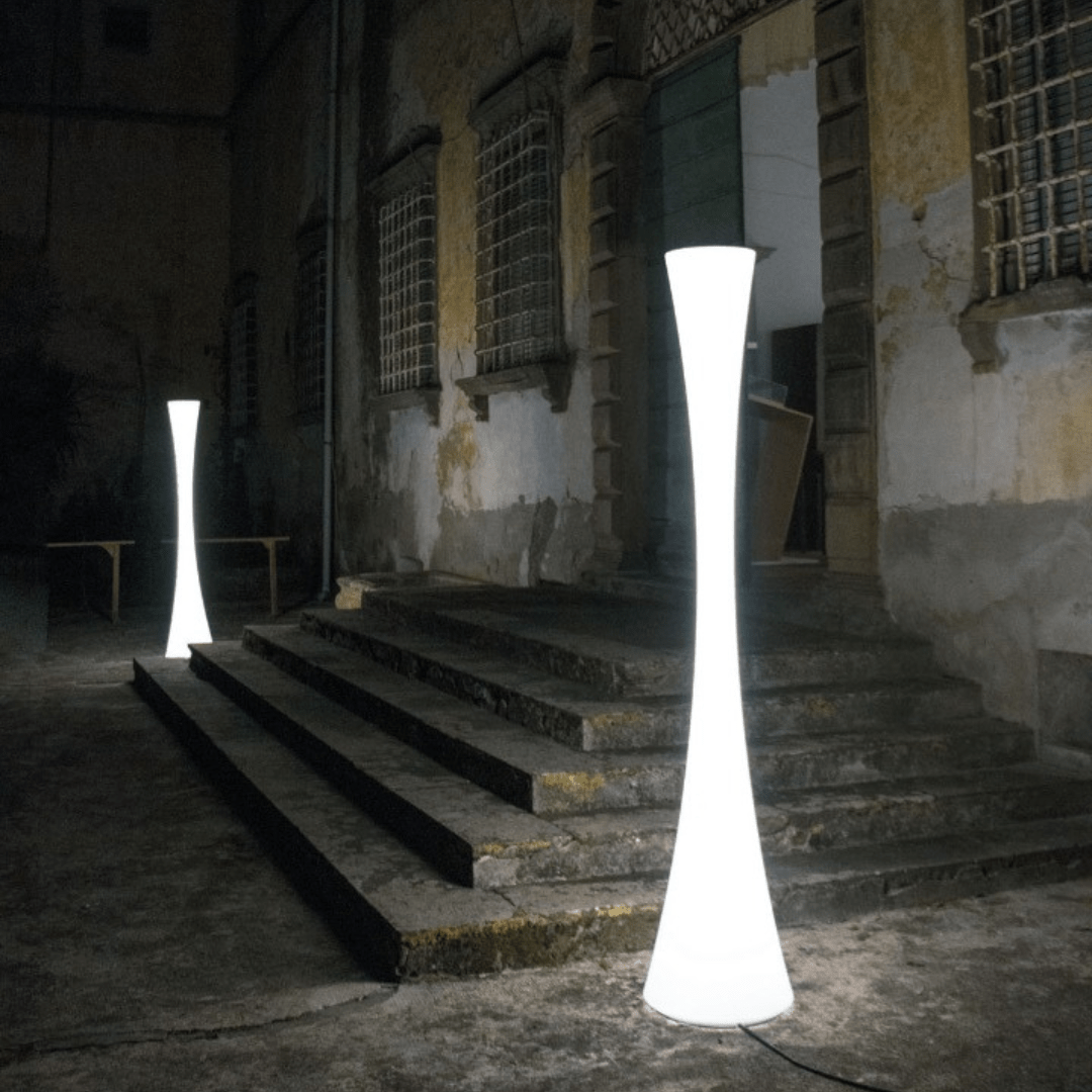 Biconica Pol Floor Lamp | Martinelli Luce | Elegant Tall Floor Lamp for Outdoor and Indoor Use | IP65