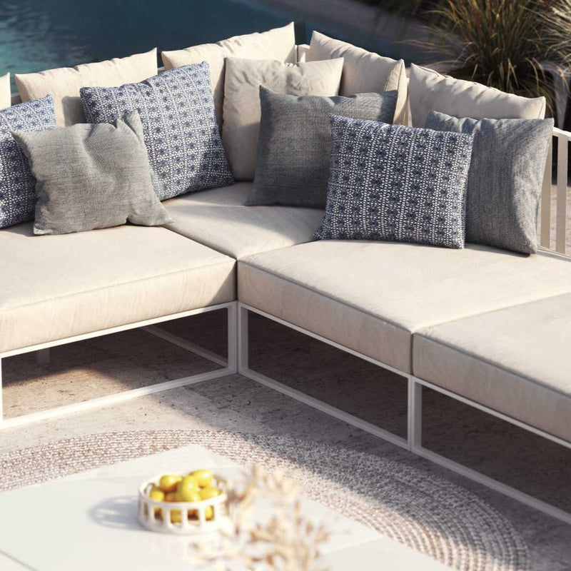 Modular Aluminium Outdoor Lounge Set | high-end metallic garden sofa | minimalist frame design | Braid Metropolitan