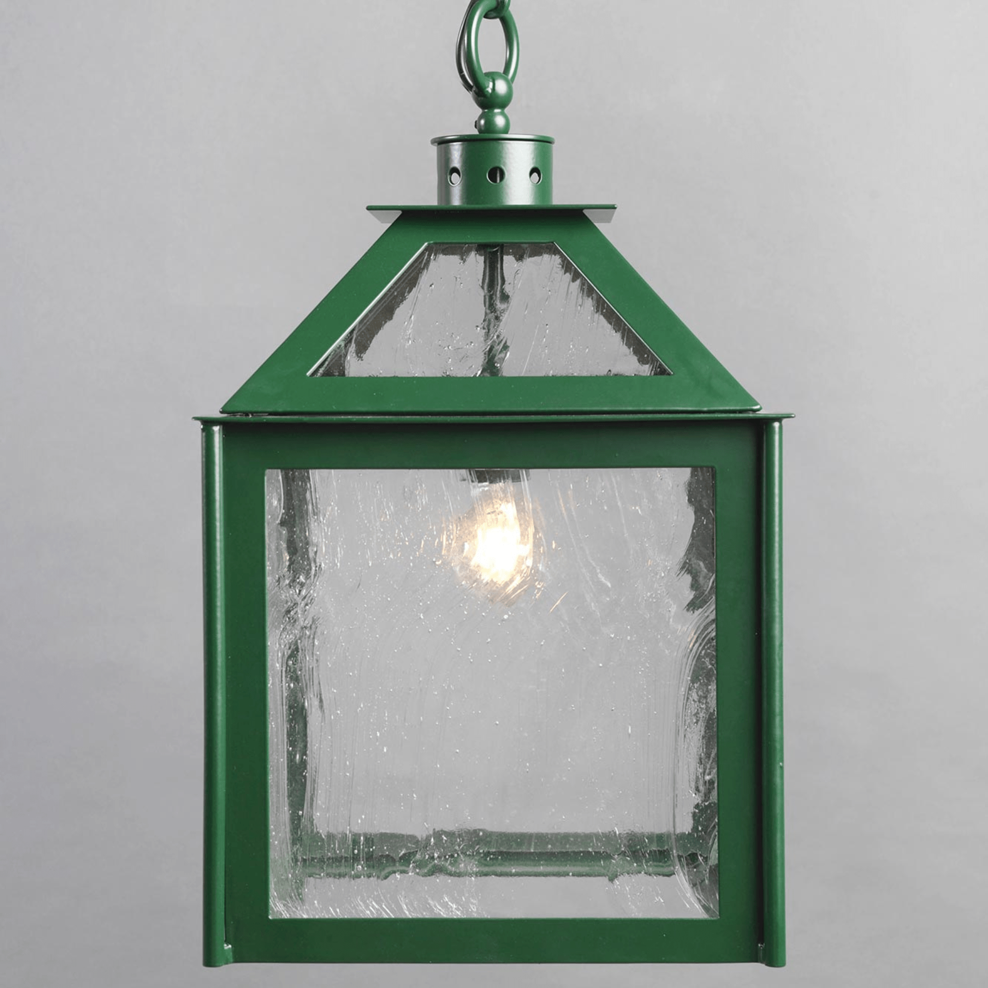 Close-Up of Traditional Lantern Garden Light | Officina Ciani | VETRI SOPRA Collection | High-End Outdoor Hanging Lantern | Luxury Patio Ceiling Light | Designed and Made in Italy