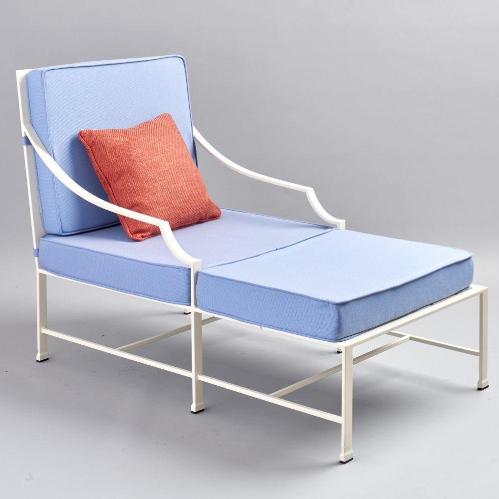 Contemporary Outdoor Chaise Lounge | Luxury Outdoor Sun Lounger | PERENNIAL by Officina Ciani | Quality Metal Patio Furniture | Designed and Made in Italy