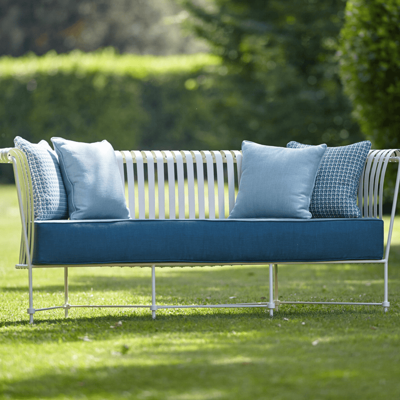 Elegant Iron 3 Person Patio Sofa | Luxury Outdoor Seating | High-End Metal Garden Sofa | Designed and Made in Italy