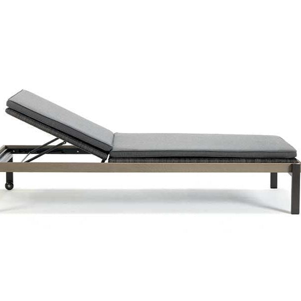 Elegant Outdoor Sun Lounger with Cushion | Adjustable Reclining Sunbed | High End Outdoor Furniture | Designed and Made in Italy | Ethimo Allaperto Mountain