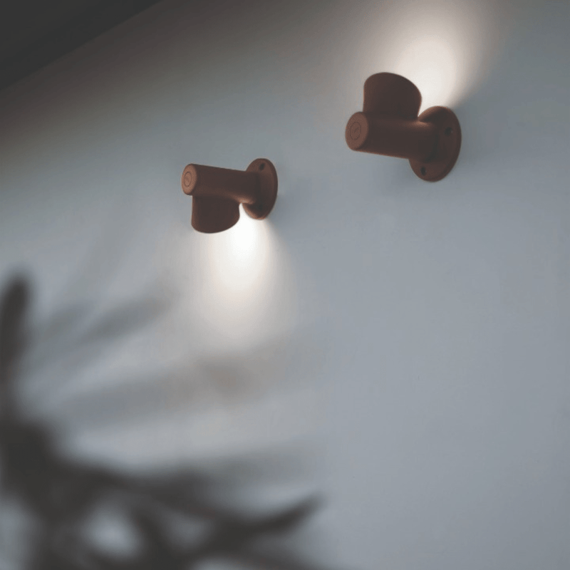 High-end adjustable outdoor wall light with LED | Durable weatherproof lighting fixture | Modern design for exterior walls | Corten finish | IP65 rated | Martinelli Luce Bruco