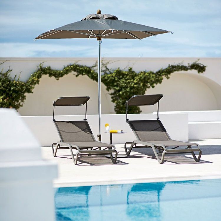 High End Square Parasol | Luxury Outdoor Sunshade | Premium Patio Umbrella | Designed and Made in Italy | Ethimo Free