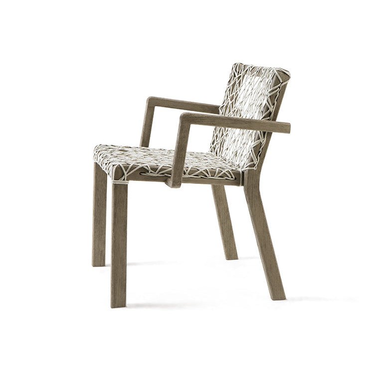 High-End Teak Dining Chair | Modern Outdoor Furniture | Elegant Rope Detailing | Ethimo Rafael