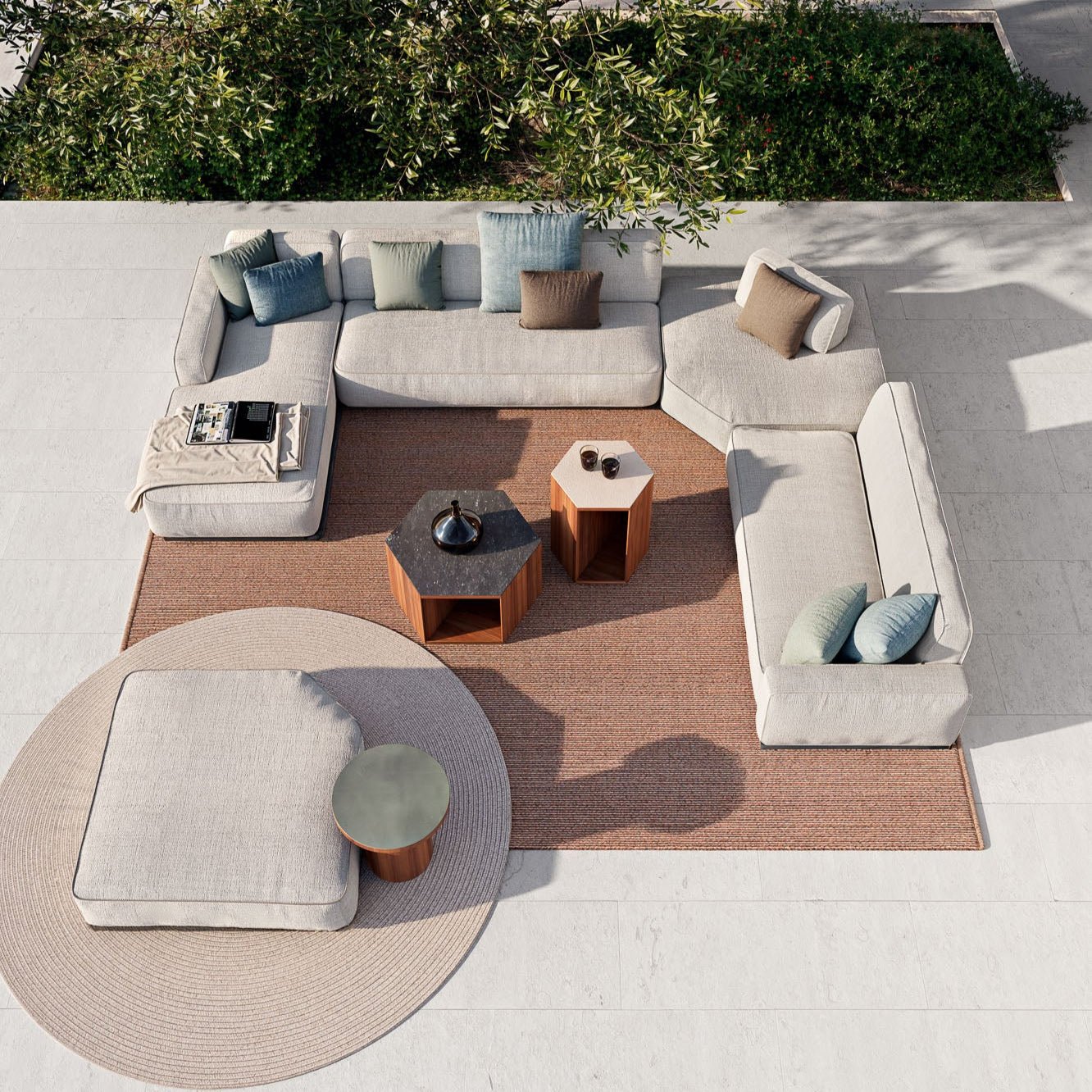 Luxurious Modular Outdoor Sofa Set | High-End Customizable Lounge Seating | Weather-Resistant Outdoor Furniture | Italian Design | Atmosphera Laguna