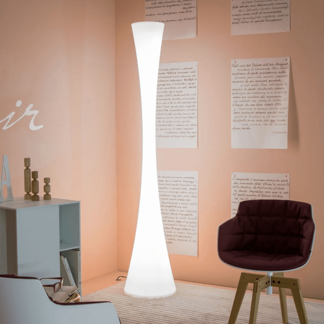 Luxury Curved Outdoor Floor Lamp  | Martinelli Luce | High-End Modern Lighting for Outdoor and Indoor Spaces