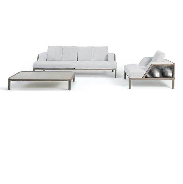 Luxury Outdoor Coffee Table | Premium Teak and Ceramic Stone Table | Modern Outdoor Living | Ethimo Grand Life