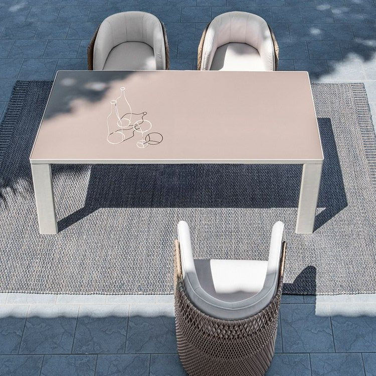 Luxury Outdoor Dining Table with Ceramic Top | Premium Outdoor Furniture for Gardens and Patios | Ethimo Esedra