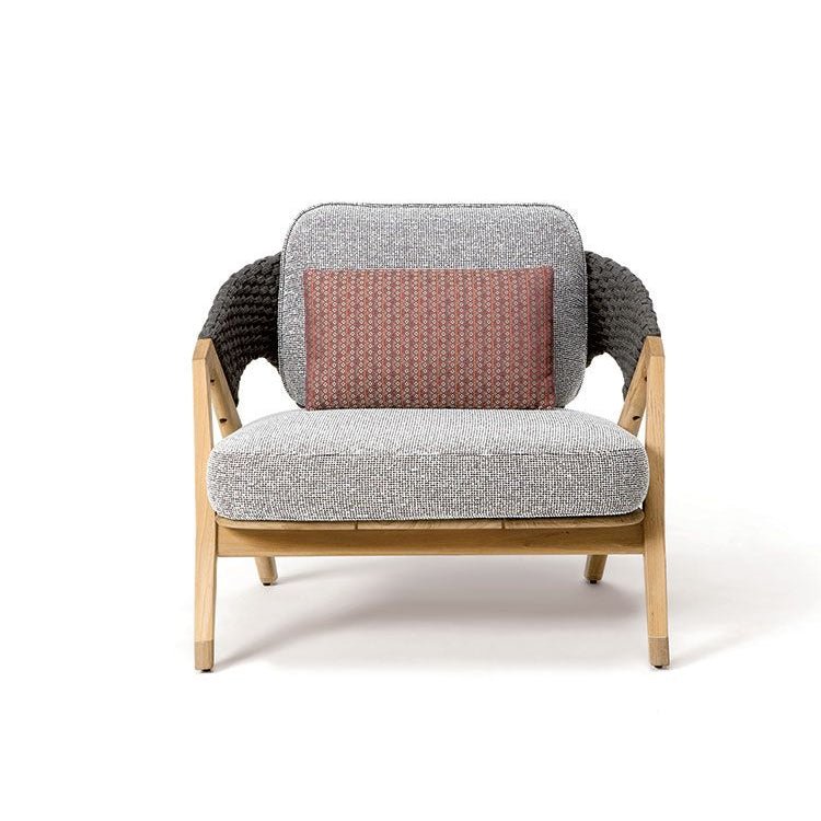  Luxury Outdoor Lounge Armchair | Woven Teak Lounge Chair with Cushions | Ethimo Knit