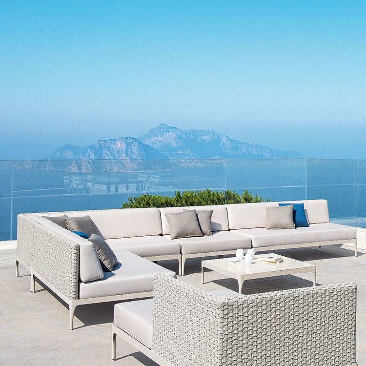 Luxury Outdoor Sectional Sofa | High End Outdoor Modular Lounge | Premium Woven Sofa | Designed and Made in Italy by Ethimo Infinity