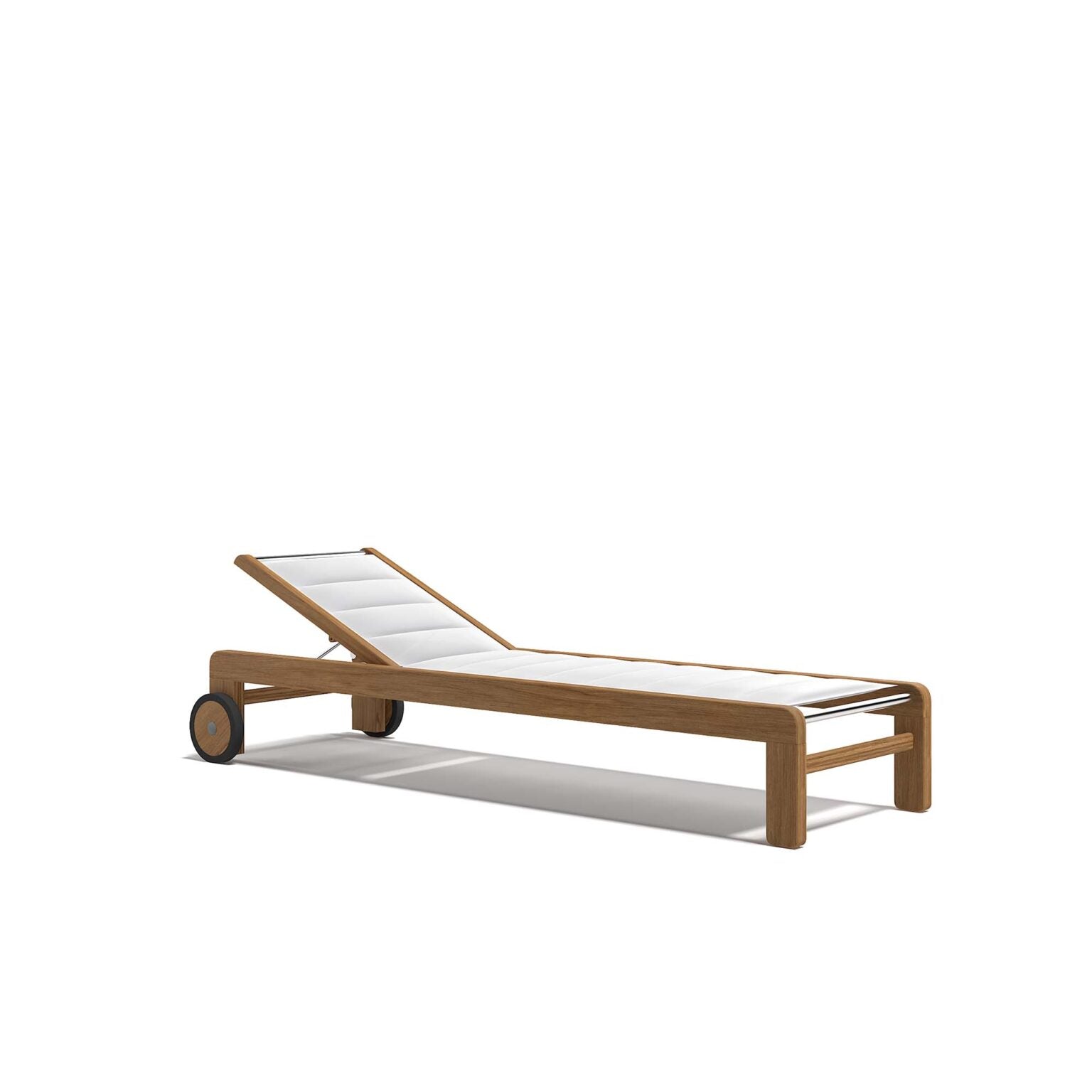 Luxury Teak Sunbed | High-End Outdoor Chaise Lounge | Adjustable Wooden Sun Lounger | Designed and Made in Italy | Atmosphera Dakota