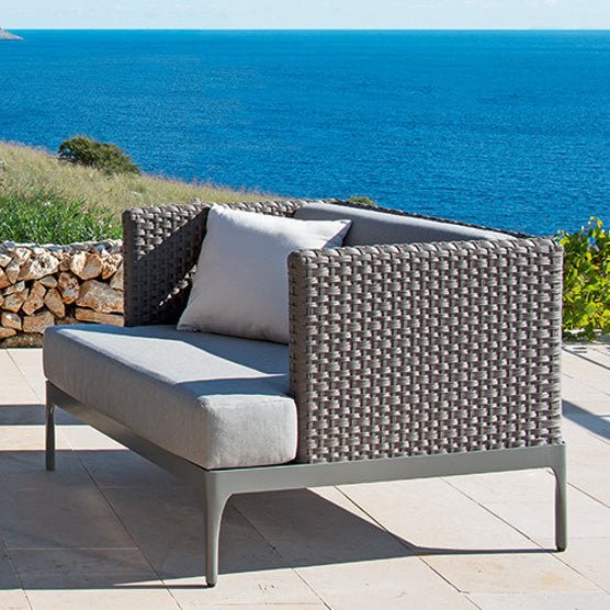 Luxury Woven Grey Lounge Armchair | High End Outdoor Armchair | Luxury Woven Outdoor Furniture | Ethimo Infinity | Designed and Made in Italy