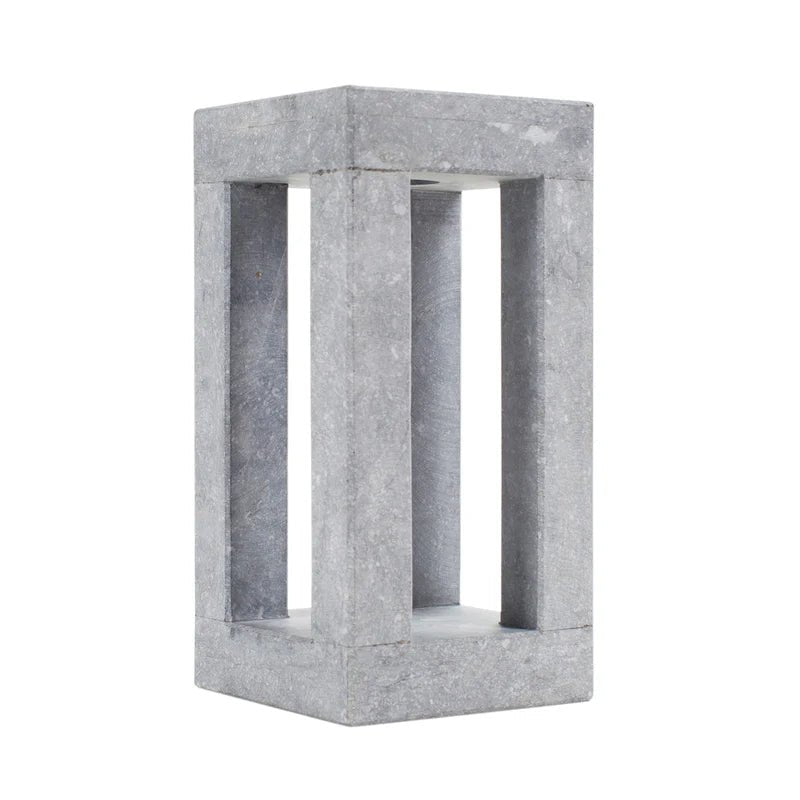 Modern Outdoor Bollard for Pathway and Driveway | Contemporary Blue Stone Design | High-Quality Outdoor Light | Authentage