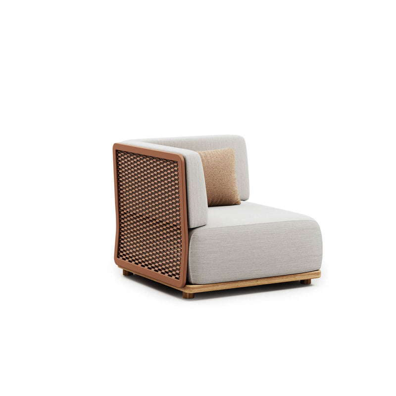 Modular Corner Module in Terracotta | Bespoke Italian Outdoor Sofa | Elegant and Durable Design | Atmosphera Switch