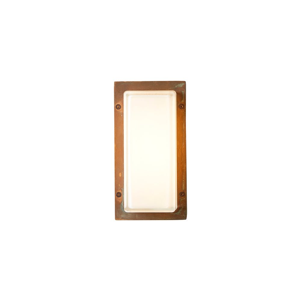 Moretti Luce | Industrial Rectangular Wall Lamp | Front View | Luxury Outdoor Lighting