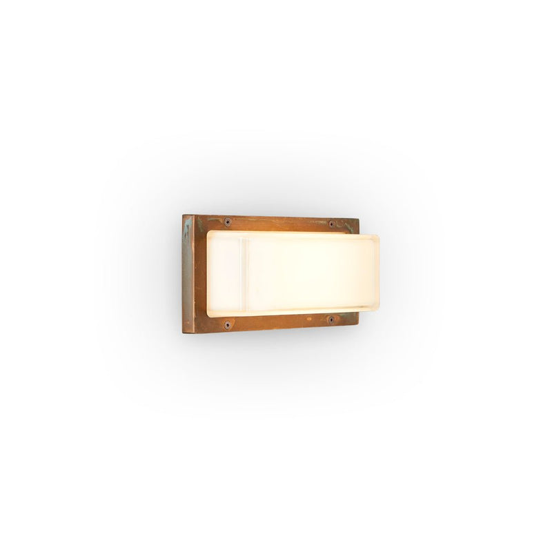 Moretti Luce | Industrial Rectangular Wall Lamp | Horizontal View | High-End Exterior Wall Light