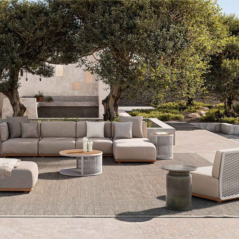 Outdoor modular sofa set with coffee table and lounge seating | Luxury patio furniture set | High-end garden lounge | Atmosphera Switch