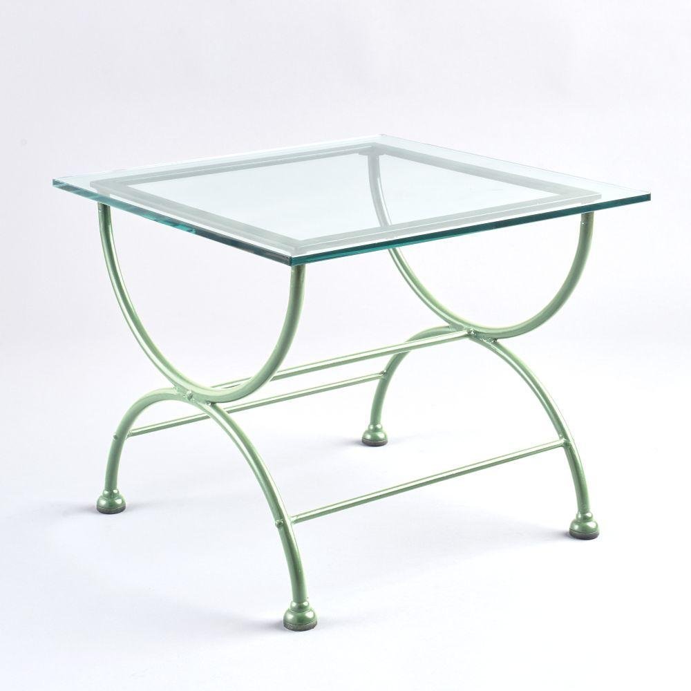 Quality Outdoor Coffee Table With Glass Top | High End Outdoor Coffee Table | ROMBO by Officina Ciani | Luxury Metal Garden Furniture | Designed and Made in Italy