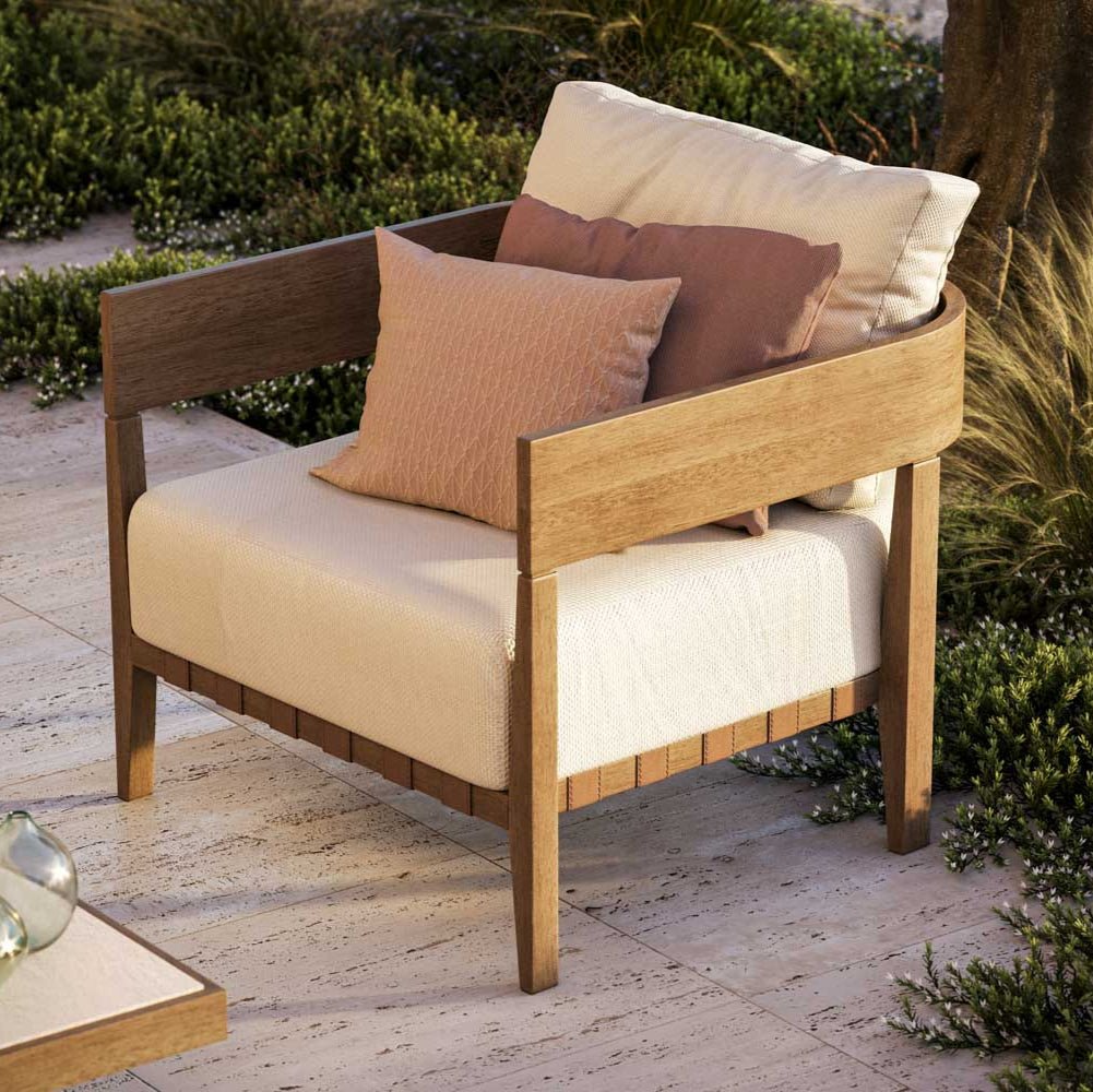 Retro Outdoor Wooden Lounge Chair | Luxury Outdoor Garden Furniture | High-End Wooden Garden Furniture | Luxury Outdoor Furniture Sets | Braid Feeling