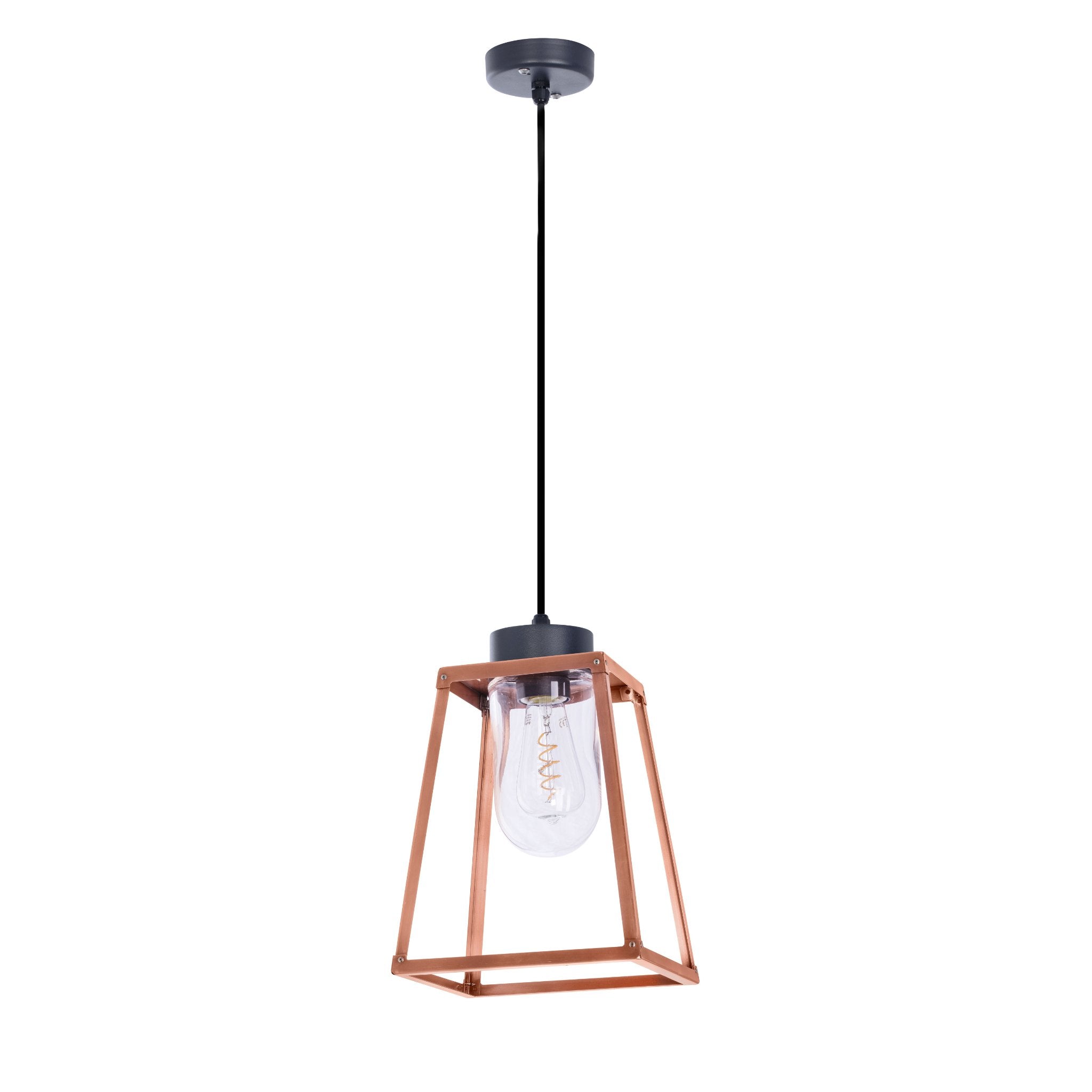 Modern Aluminium Outdoor Lantern Pendant IP65 | Copper | Roger Pradier Lampiok M4