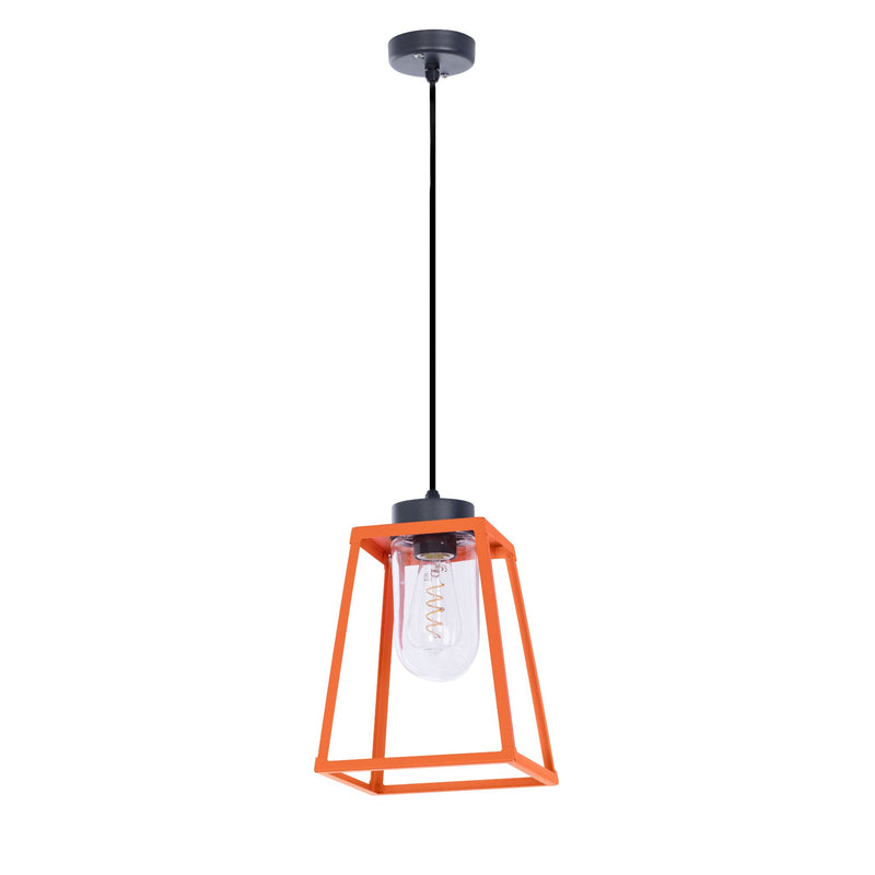 Modern Aluminium Outdoor Lantern Pendant IP65 | Orange | Roger Pradier Lampiok M4