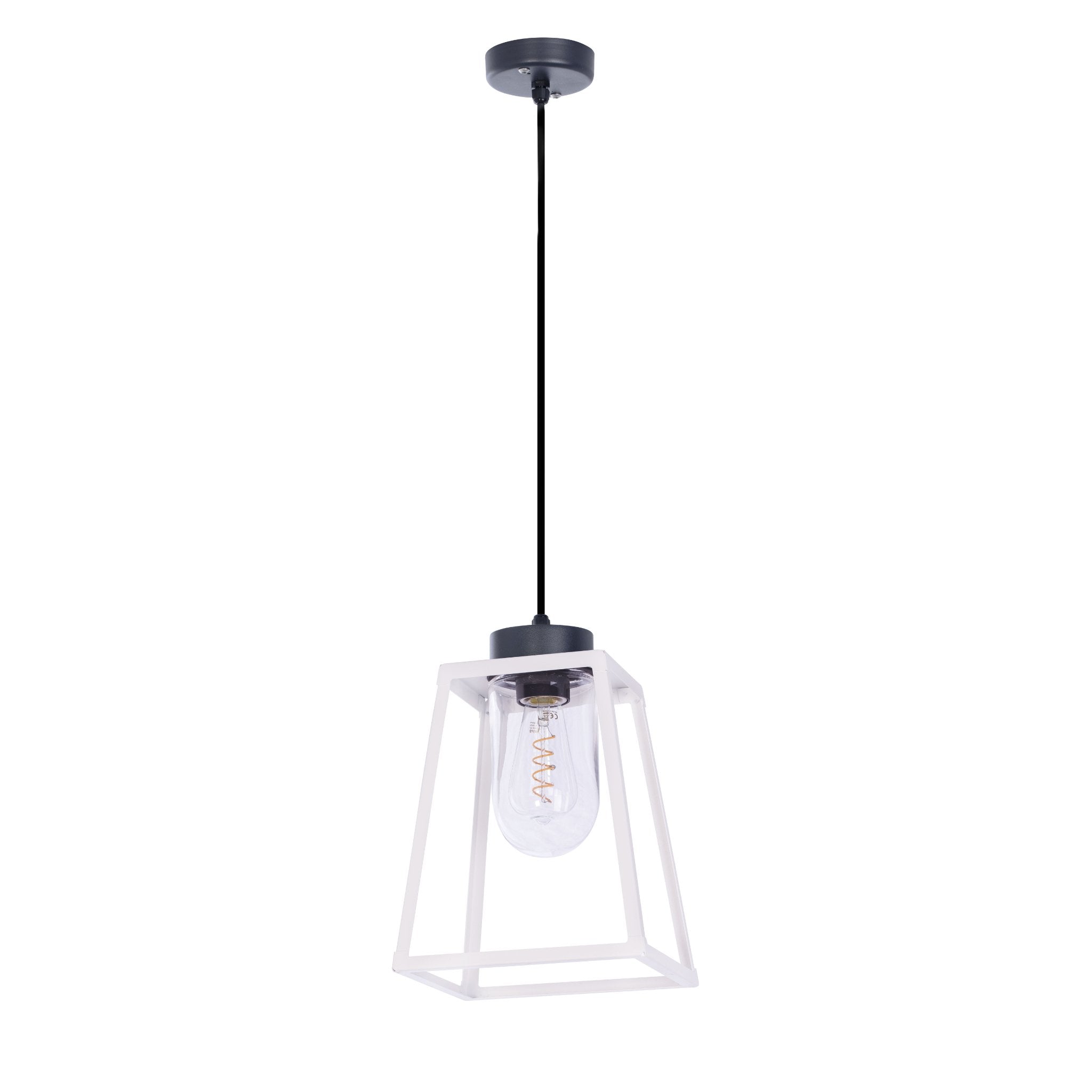 Modern Aluminium Outdoor Lantern Pendant IP65 | White| Roger Pradier Lampiok M4