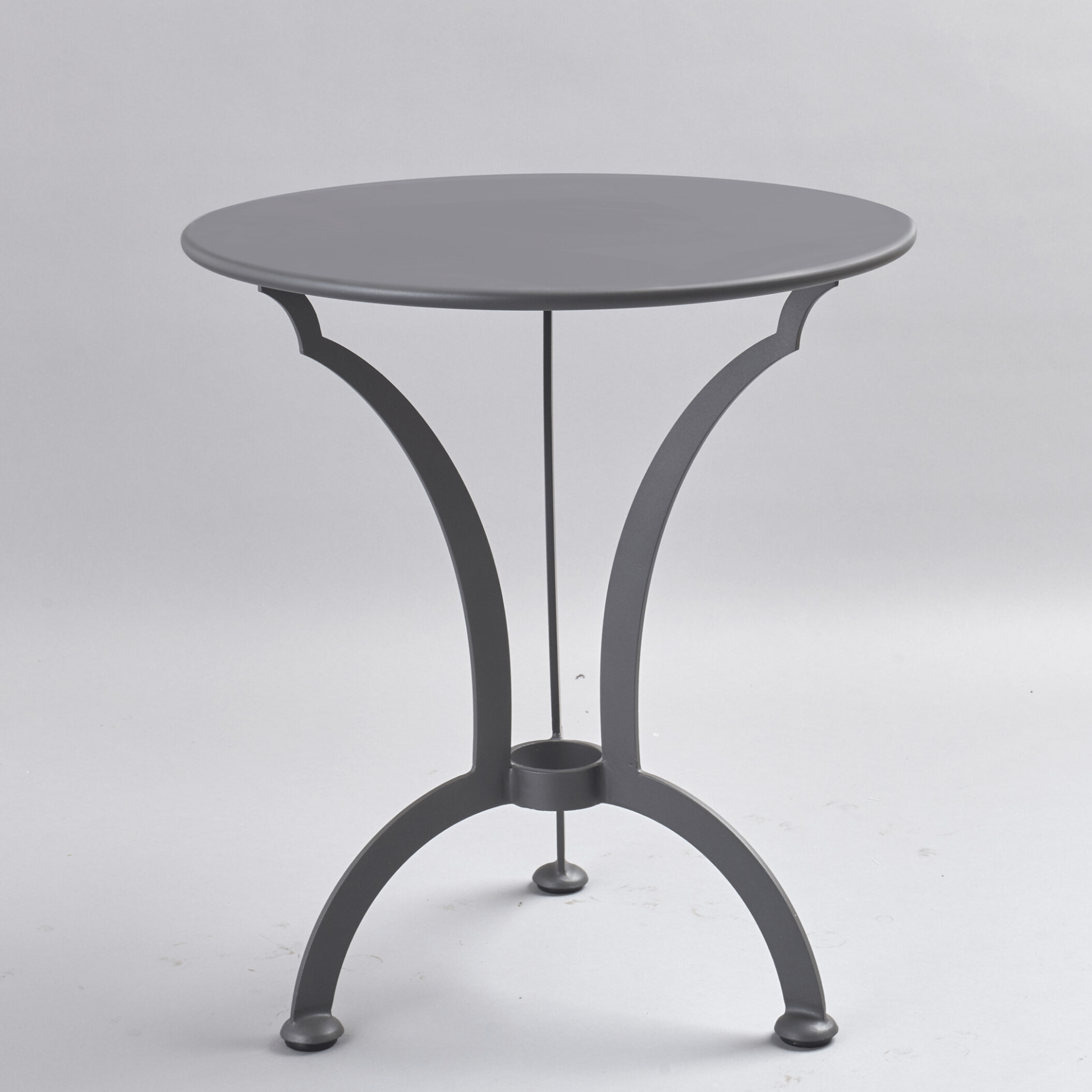 Round Grey Iron Dining Table | Officina Ciani ARCHI | Luxury Outdoor Coffee Table | High End Metal Garden Furniture | Designed and Made in Italy