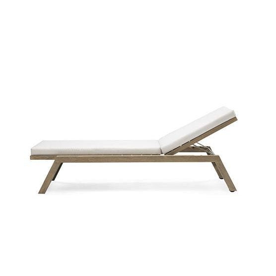 Premium Teak Sun Lounger with White Cushion | Elegant Poolside and Garden Recliner | Italian Outdoor Design | Ethimo Costes