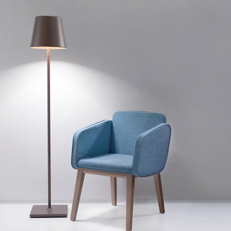 Rechargeable Corten Outdoor Floor Lamp | Battery Operated Garden Light | Zafferano Poldina