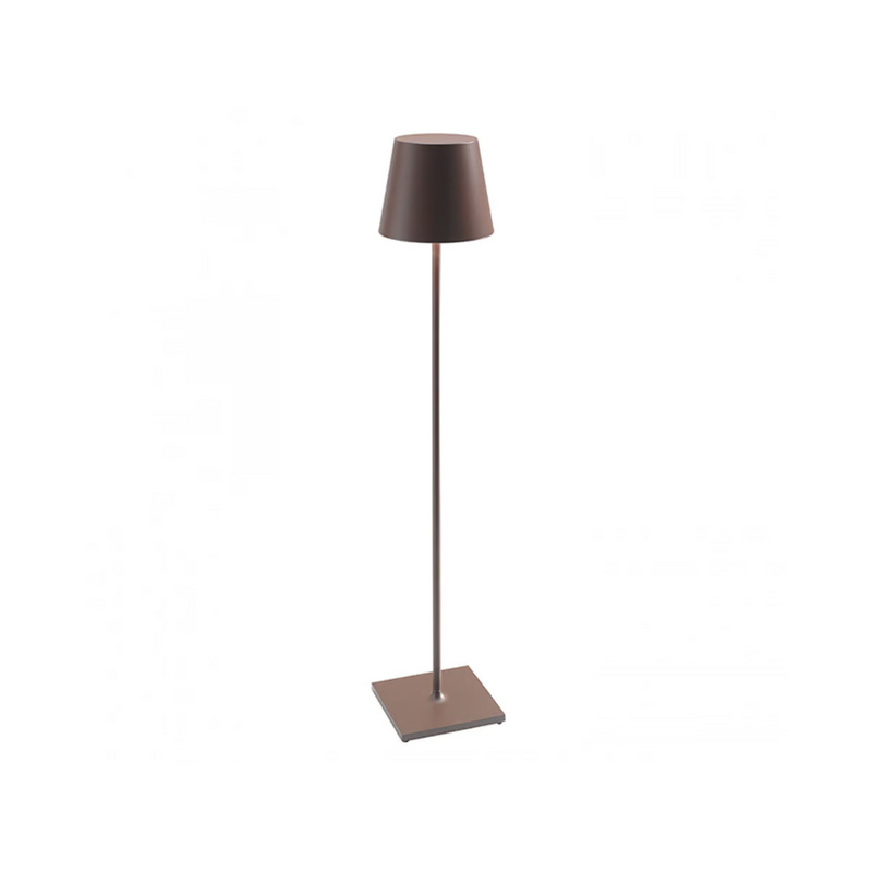 Outdoor Floor Lamp Corten | Cordless Rechargeable Aluminium Light | Zafferano Poldina