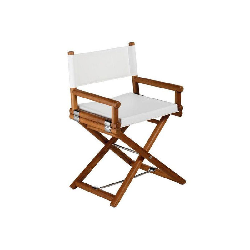 Simplistic Wooden Frame Directors Chair | high end modern exterior director style armchair | white black | glossy matt
