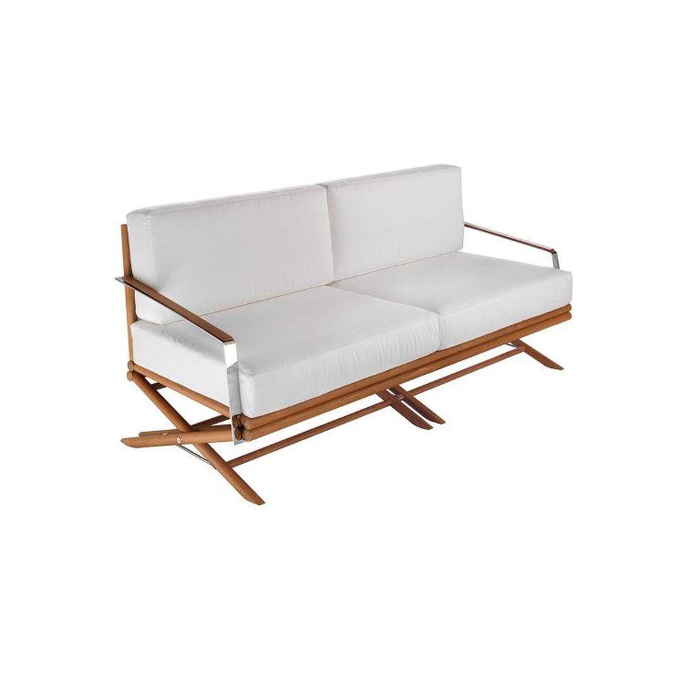 Elegant Exterior 3 Seater Sofa | luxury simplistic garden three seated sofa | white black | glossy matt