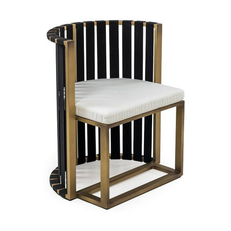 Luxurious Aluminium Outdoor Dining Armchair | high end dining armchair | gold black white taupe