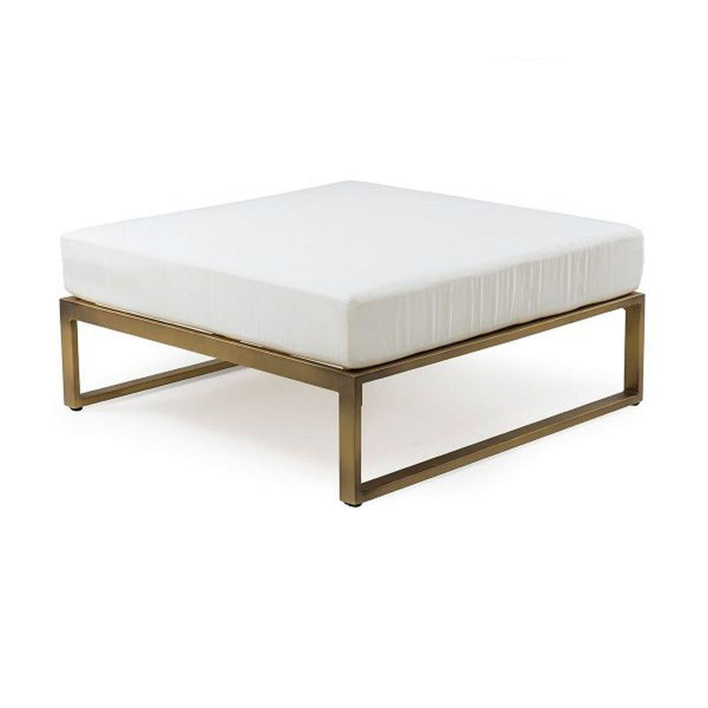 Outdoor Aluminium Linear Pouffe | minimal metal foot stool or ottoman | modular furniture | gold black white taupe