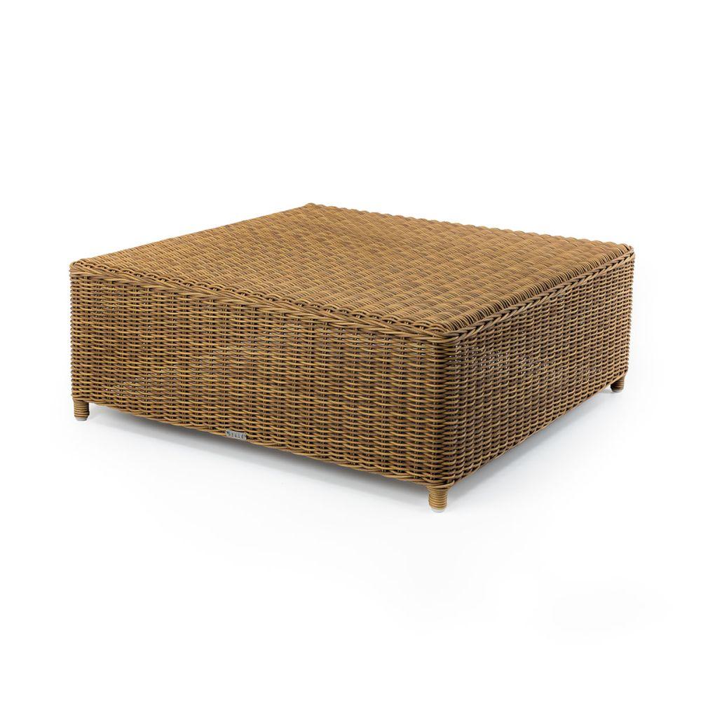 Low Rise Outdoor Rattan Coffee Table | portable garden square side table | rattan exterior furniture
