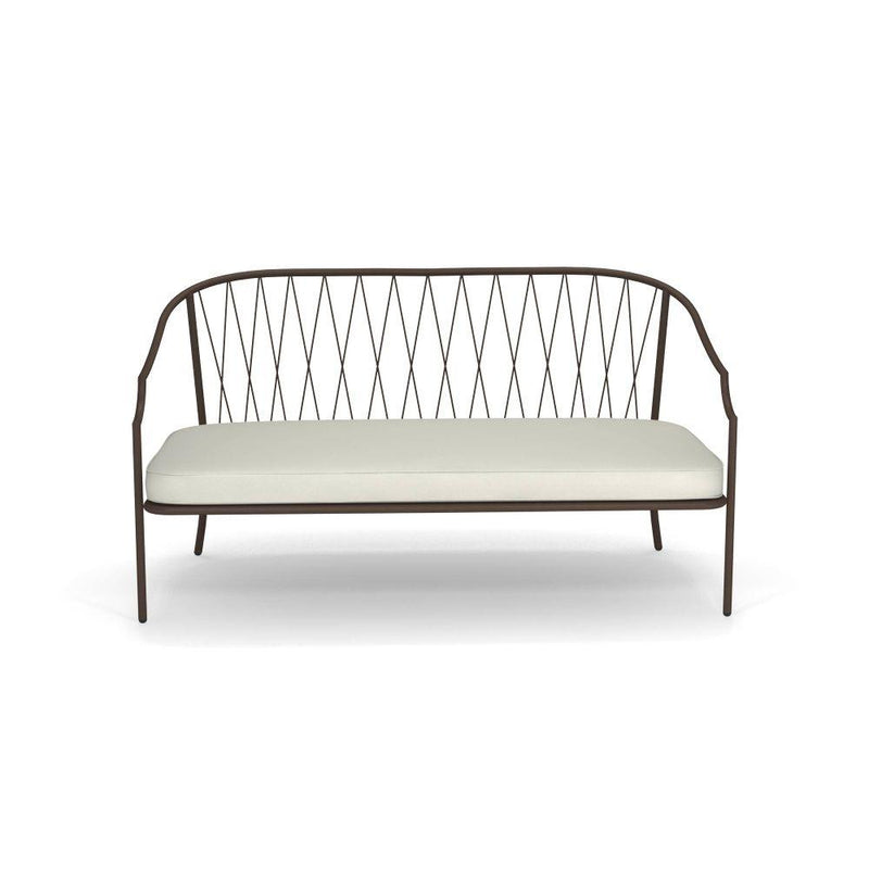 Classical Style Outdoor Steel Sofa | luxury Italian steel garden two seater sofa  | black white grey brown