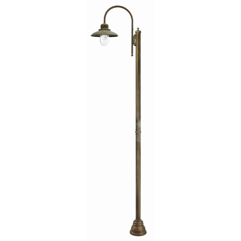 Antique Metal Exterior Tall Floor Lamp | luxury Italian brass outdoor floor light | e27 led | brass brown