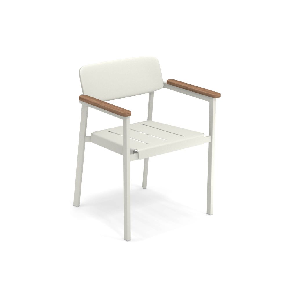 Simple Aluminium Garden Armchair | teak outdor garden dining chairs | white black taupe brown