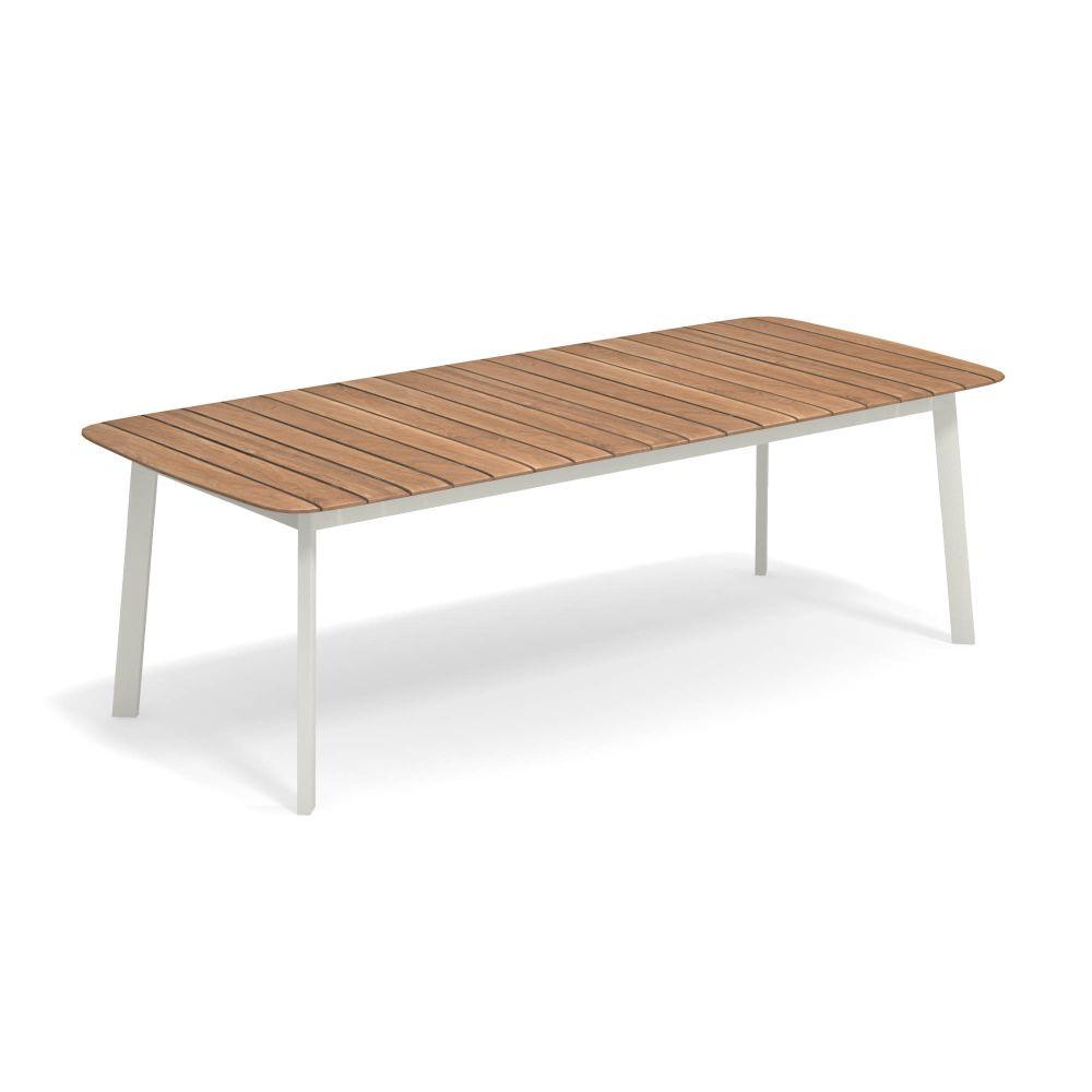 Rectangular Aluminium & Teak Outdoor Dining Table | EMU Shine Dining Table 225cm | 251