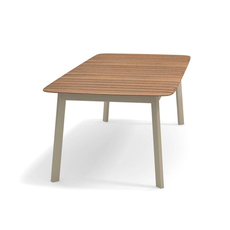 Rectangular Aluminium & Teak Outdoor Dining Table | EMU Shine Dining Table 225cm | 251