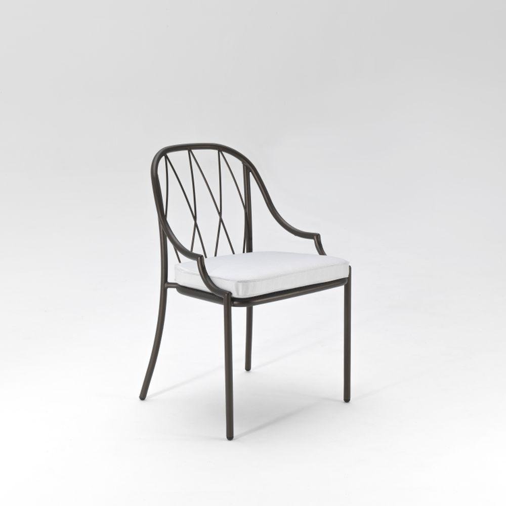 Classical Steel Garden Chair | coloured steel garden chair | black white grey brown