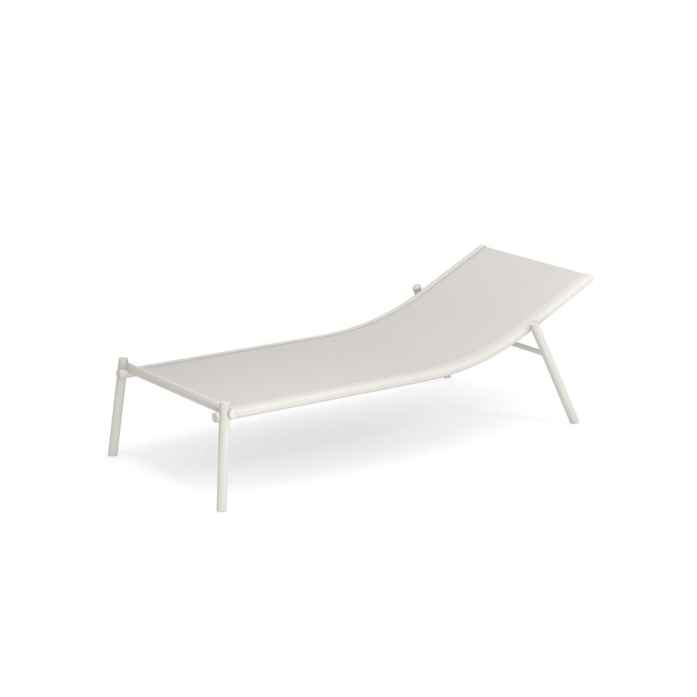 Modern Sleek Stackable Sunbed | high end Italian modern metal and fabric sunbed | white black grey beige