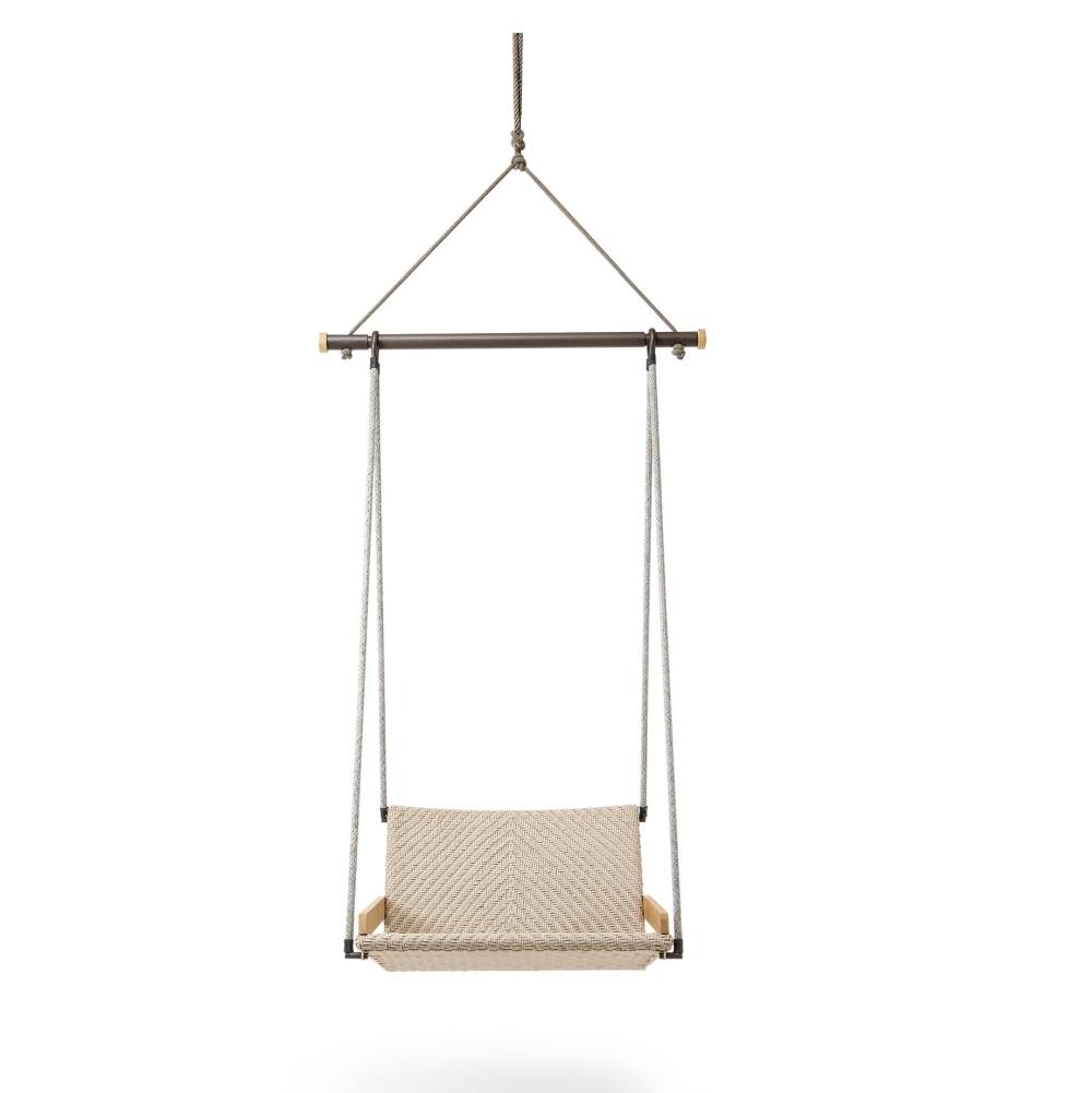 Unique Woven Swinging Armchair | High End Natural Teak Furniture | Luxury Outdoor Hanging Chair | Designed and Made in Italy