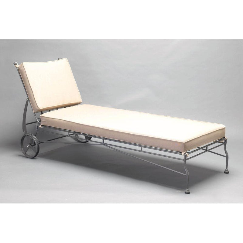 Traditional Metal Sun Lounger | High End Metal Sun Lounger | Traditional Outdoor Chaise Lounge | Designed and Made in Italy