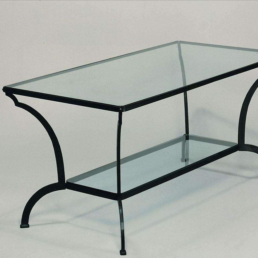 Rectangular Dining Table With Encased Top Glass | Luxury Metal Garden Furniture | Luxury Patio Dining Furniture | Designed and Made in Italy