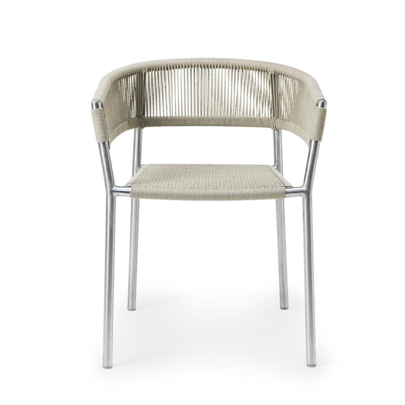 Luxurious Woven Outdoor Steel Armchair | High End Outdoor Dining Set | Luxury Outdoor Seating | Designed and Made in Italy