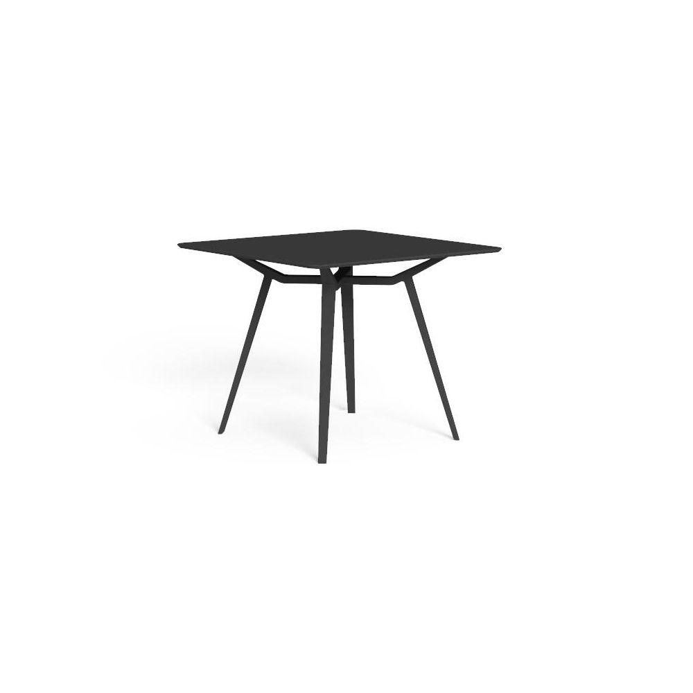 Minimal Square Top Garden Table | High End Exterior Dinner Table | Aluminium Garden Furniture UK | White Grey